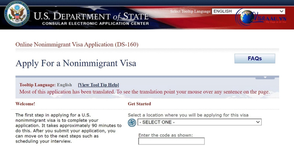 Tiến hành điền mẫu đơn xin visa du lịch Mỹ DS 160