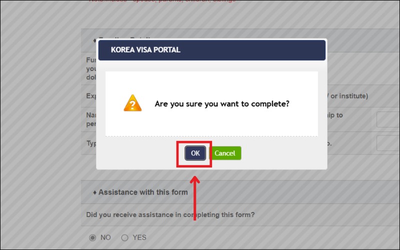 Chọn OK, sau đó tải mẫu đơn đã điền về máy tính