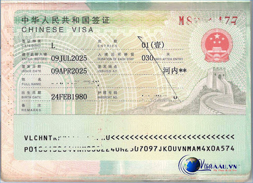 Visa du lịch Trung Quốc có thời hạn bao lâu