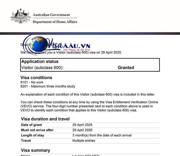 Visa Á Âu hỗ trợ tư vấn và xử lý hồ sơ visa du lịch Úc nhanh chóng, đúng quy định hiện hành