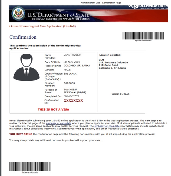 Đương đơn cần khai một mẫu DS-160 mới cho lần xin visa hiện tại
